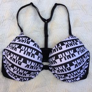 PINK by VS. Push-Up, Front Fasten. Print Bra. 36D